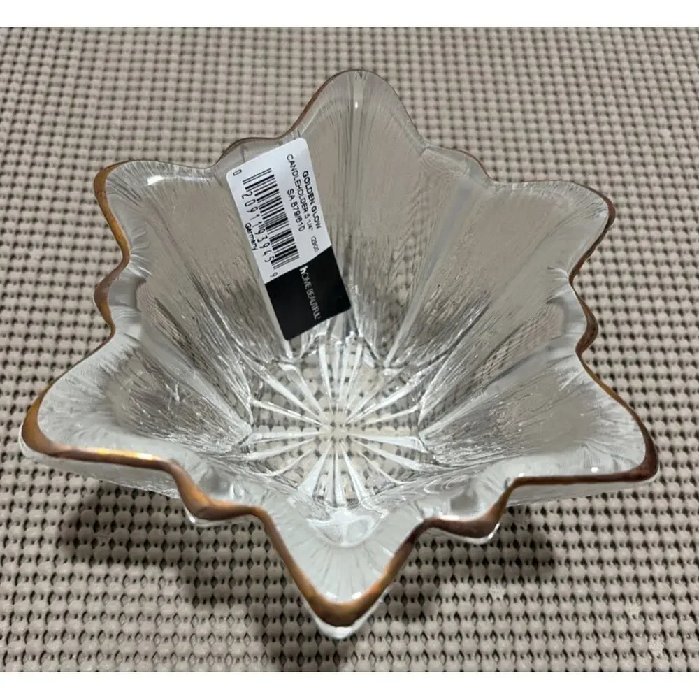 Mikasa Home Beautiful Golden Glow Candleholder 5 1/4 Inch Germany